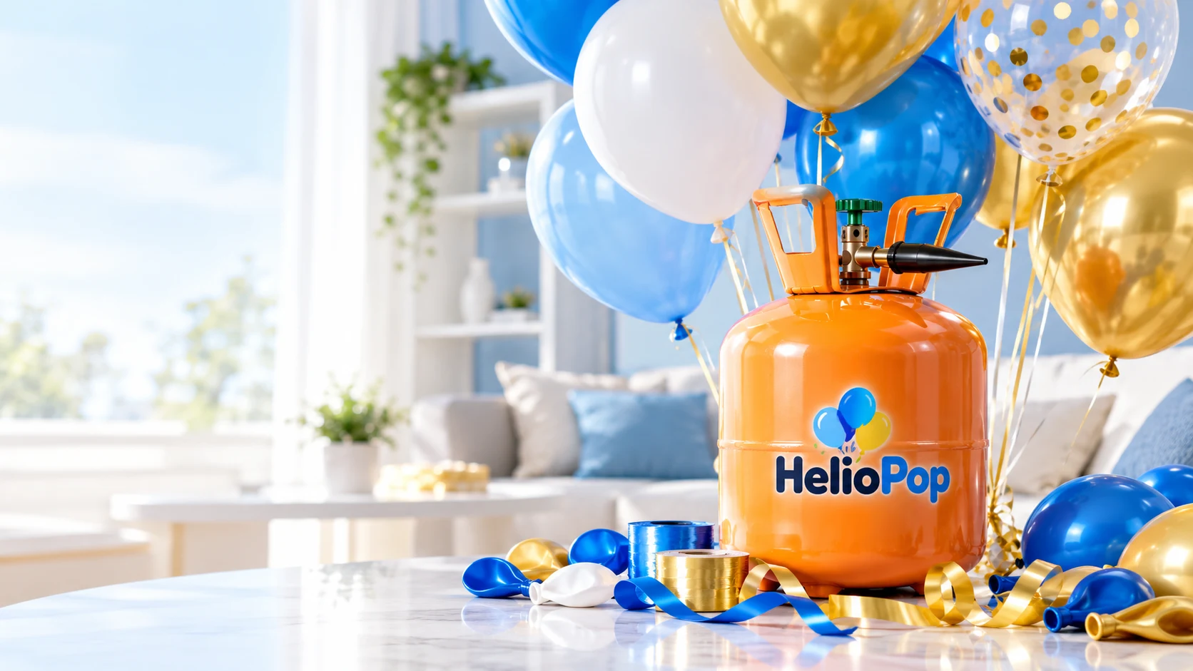 Комплект HelioPop с баллоном, воздушными шарами и лентами